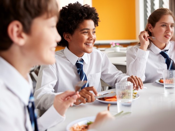 Students eating lunch 2